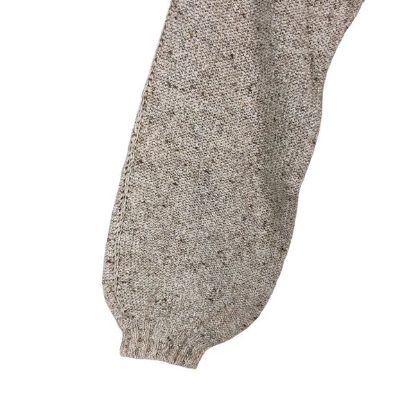 Vintage 90s Silk/Wool Blend Sweater, Scalloped Neck, Puffy Sleeves, Grandma, M - Picture 7 of 8